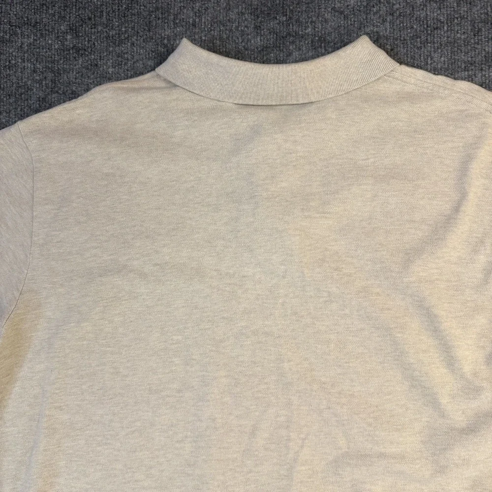 Polo By Ralph Lauren Polo Shirt Mens 2XL Beige Mesh Long Sleeve Pony USA Made